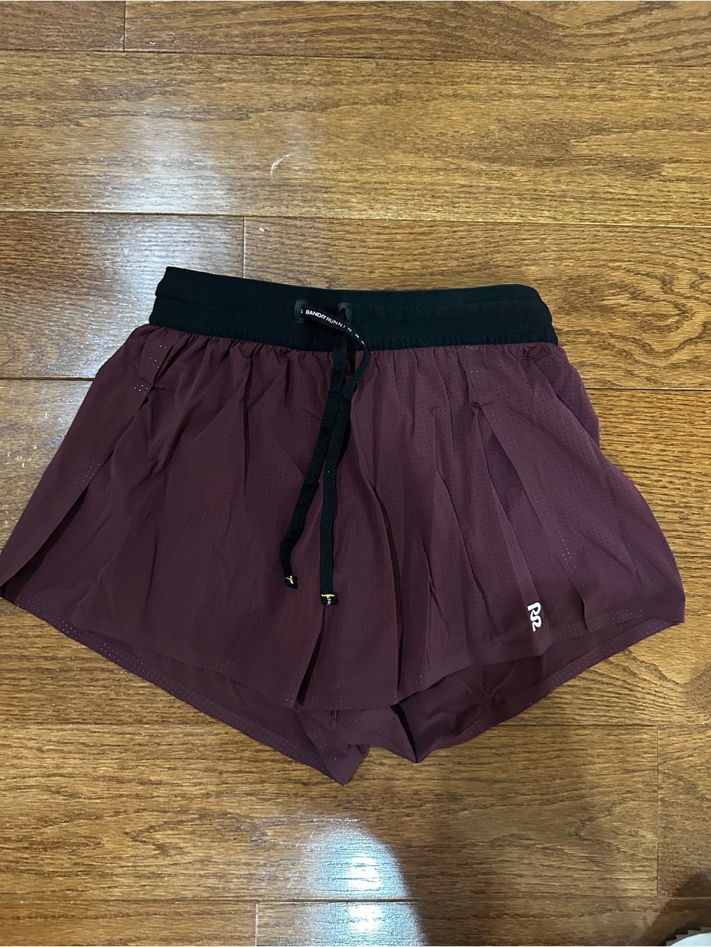 Bandit Women's Maroon Athletic Shorts with Black Elastic Waistband